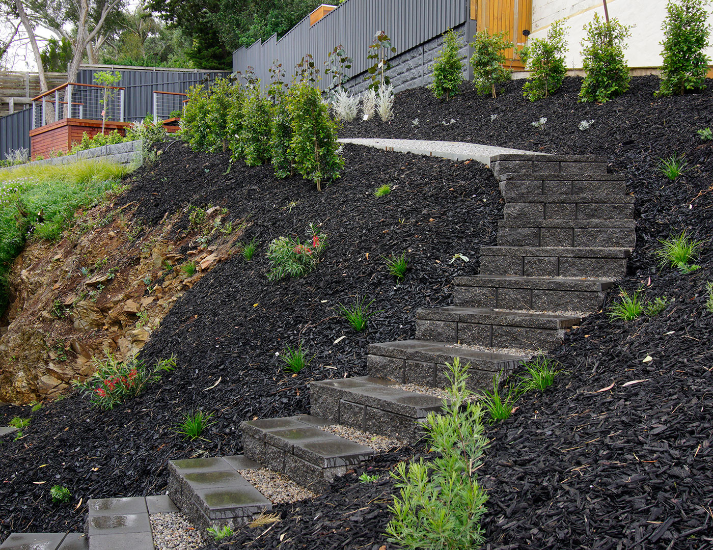 Low Maintenance Backyard Garden Landscaping Ideas For Sloping Block